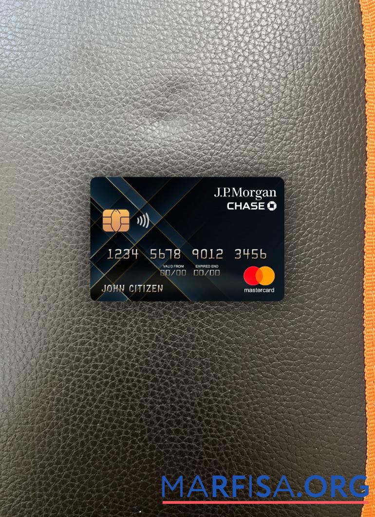 Downloadable USA JP Morgan Chase bank mastercard photolook front download for verification